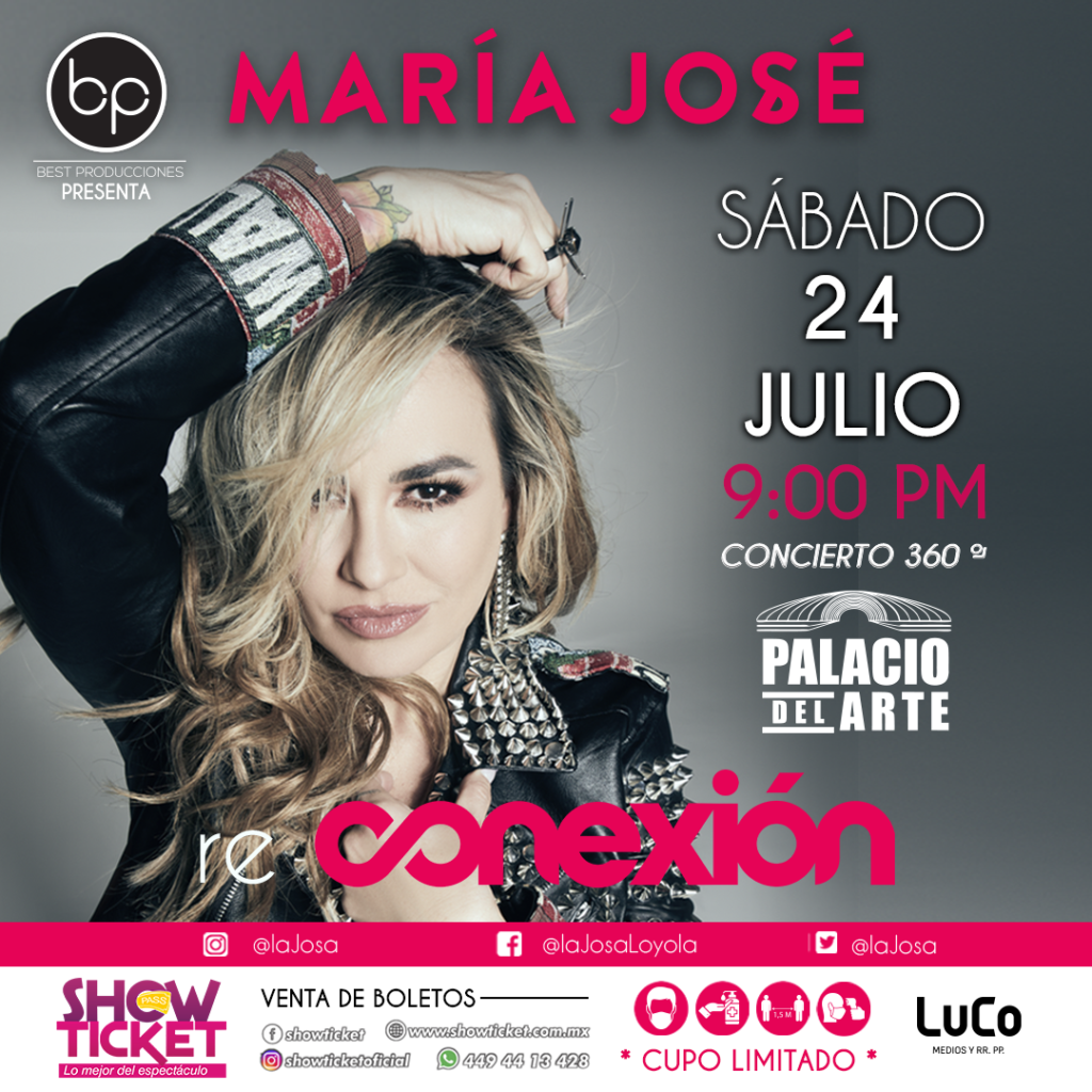 Arranca venta de boletos para el concierto de María José, en Morelia LuCo